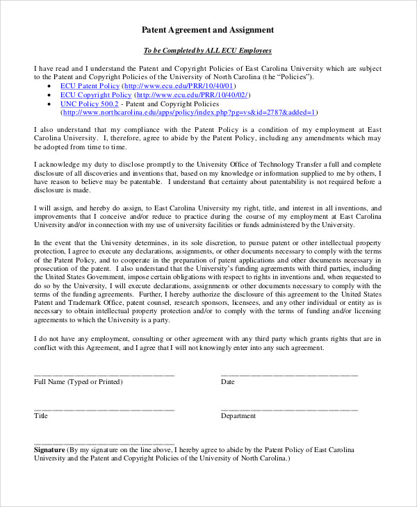 patent assignment contract law
