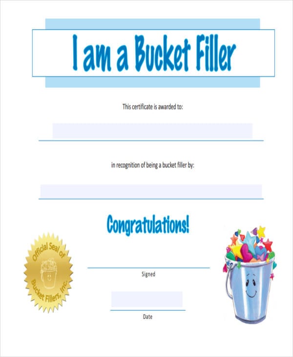 award certificate example