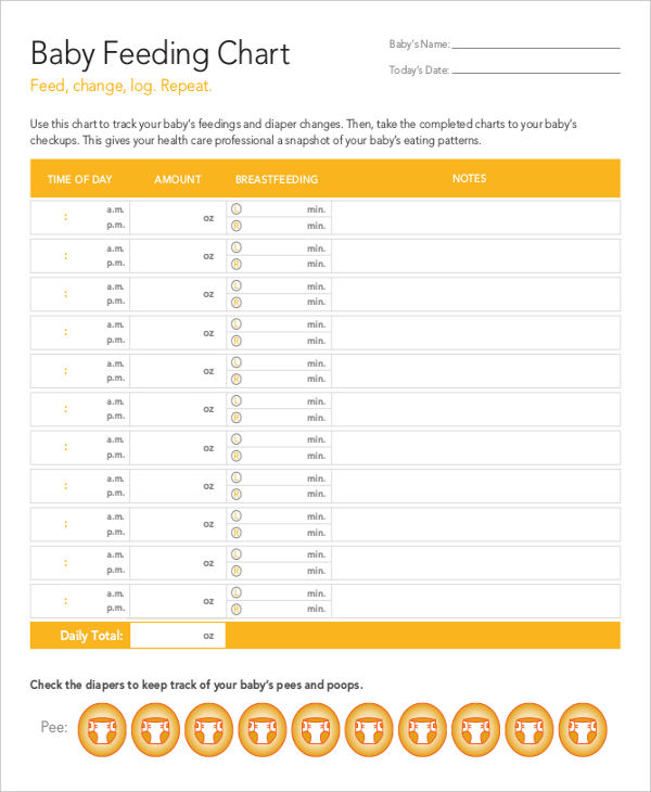 Baby Chart Templates - For Busy Parents