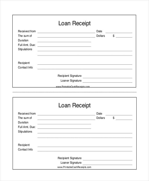 17+ Loan Receipt Templates - Free Sample, Example Format Download