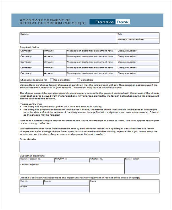 Transfer Receipt Templates 9  Free Word PDF Format Download