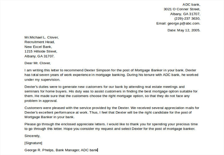 banking-jobs-recommendation-letter
