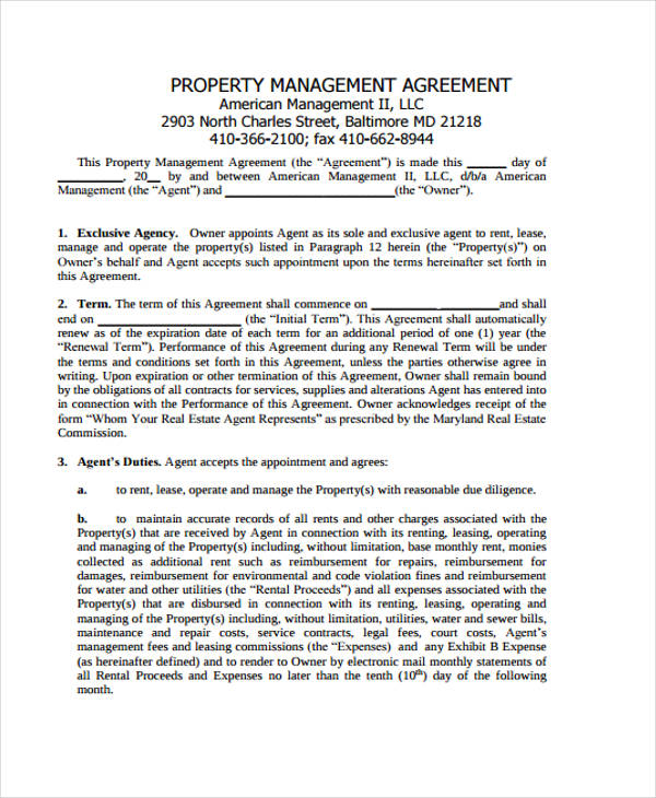 16+ Management Agreement Templates - Word, PDF, Apple Pages, Google ...