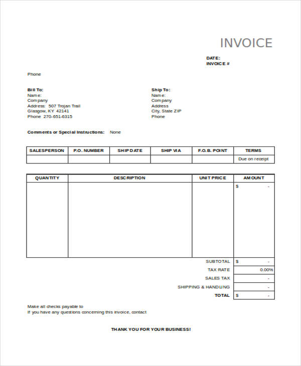 21+ Invoice Templates in Excel