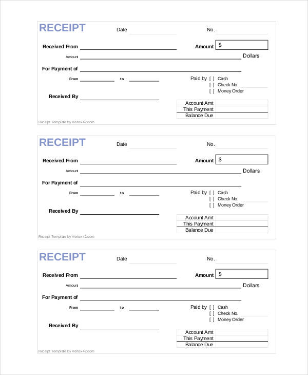 9+ Cash Receipt Templates | Free & Premium Templates