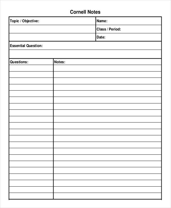 25+ Sample Note Templates - PDF