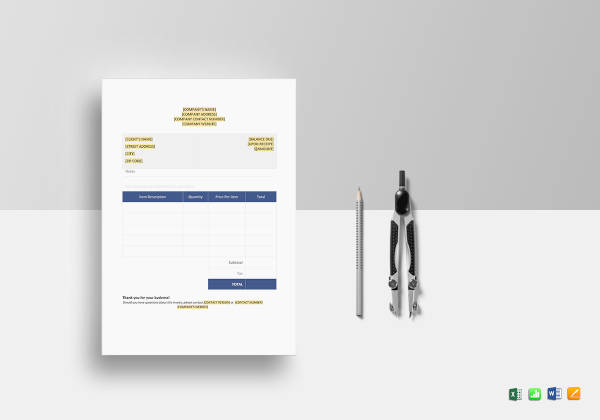 blank invoice template