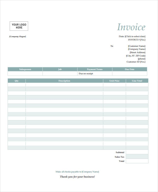 14 simple invoice templates free word pdf format download free