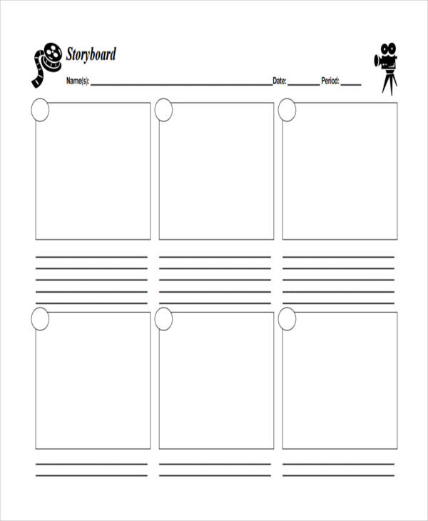 blank professional storyboard