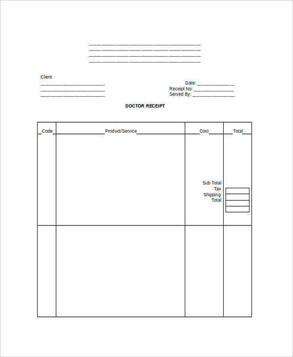 7 doctor receipt templates free sample example format download