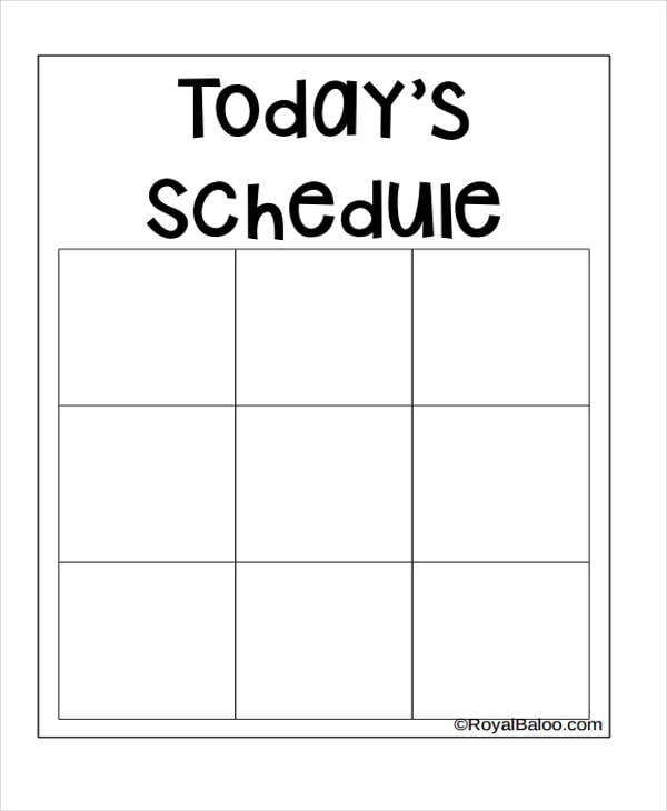 blank schedule