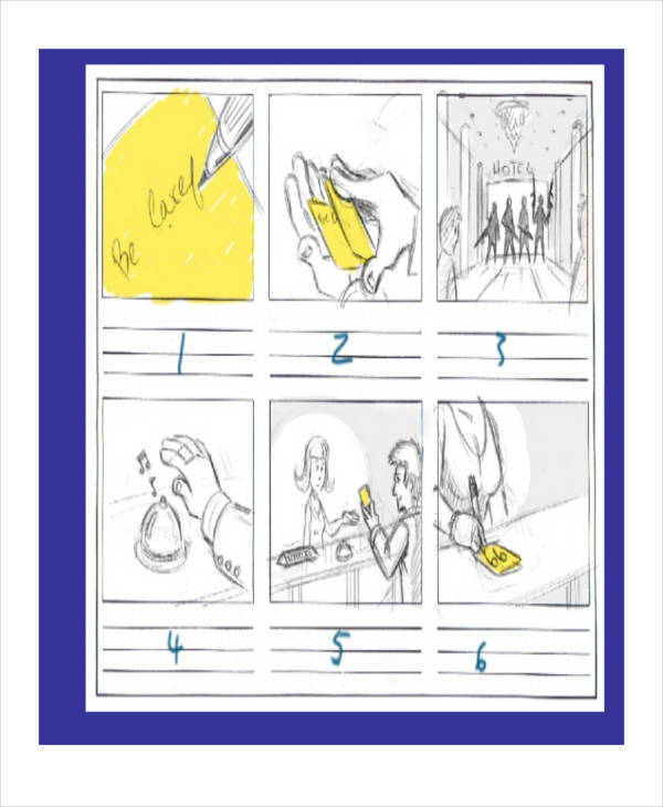 blank storyboard template