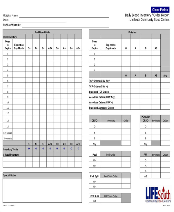 blood inventory