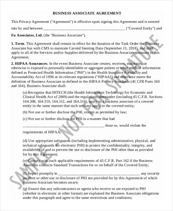 business agreement contract letter