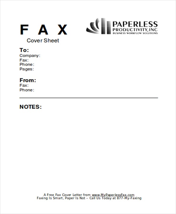 business fax cover