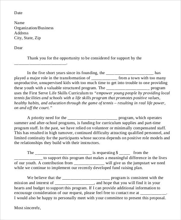 38 Proposal Letter Templates Word Pdf 