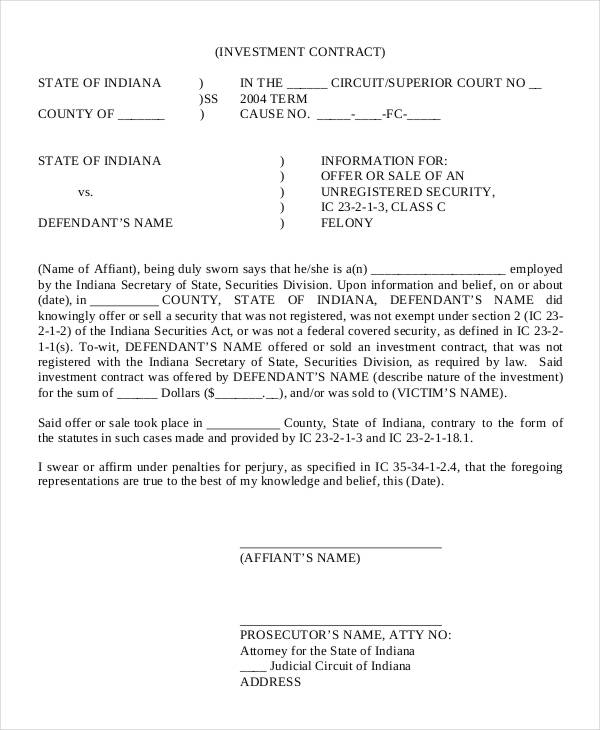 17+ Investment Contract Templates - MS Word | Google Docs | Pages | PDF ...