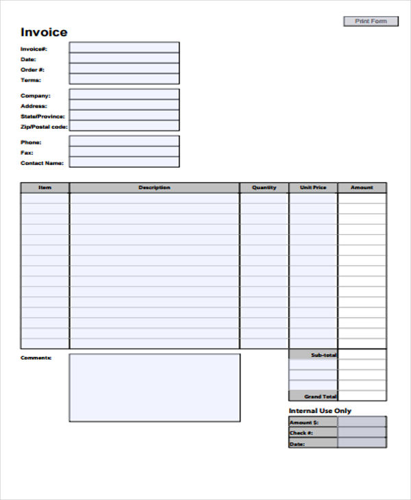 14+ Simple Invoice Templates - Free Word, PDF Format Download