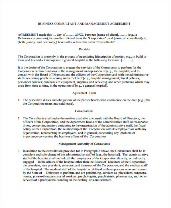 16+ Management Agreement Templates - Word, PDF | Free ...