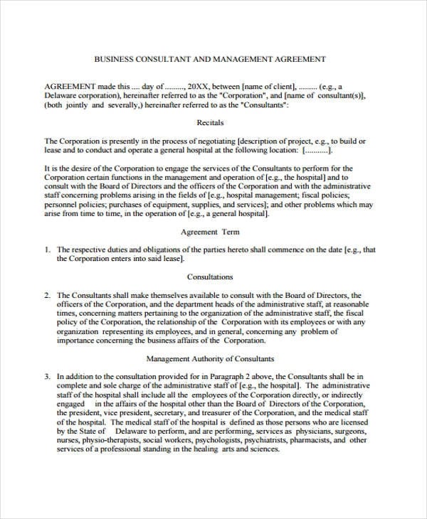 16+ Management Agreement Templates Word, PDF, Apple Pages, Google