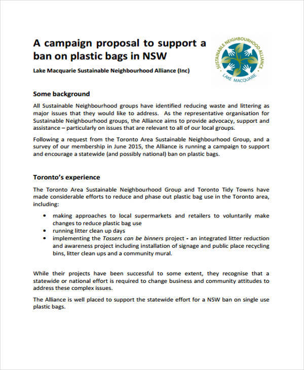 campaign proposal in pdf
