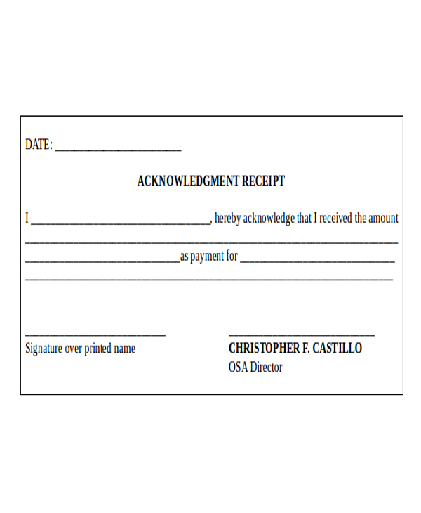 Customer Rewards Receipt Template Simple Receipt Forms