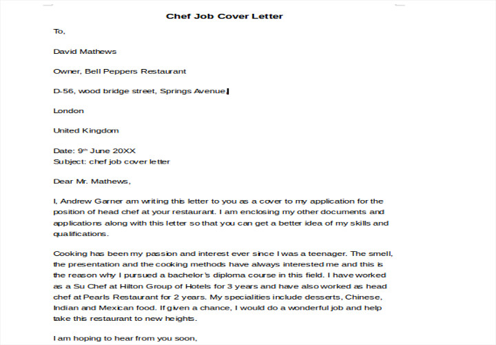 chef-job-cover-letter