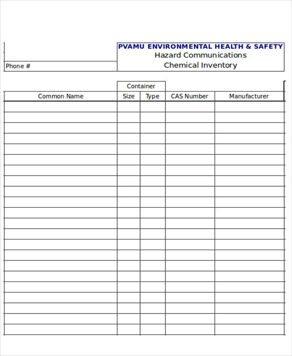 chemical list