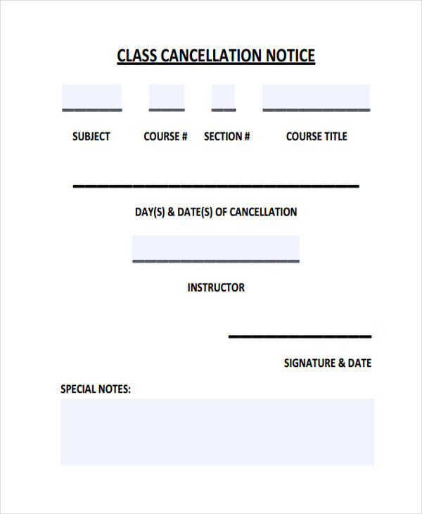class notice