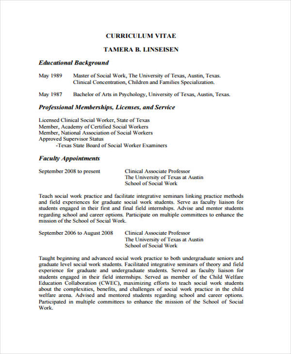 10+ Social Worker Resume Templates - PDF, DOC