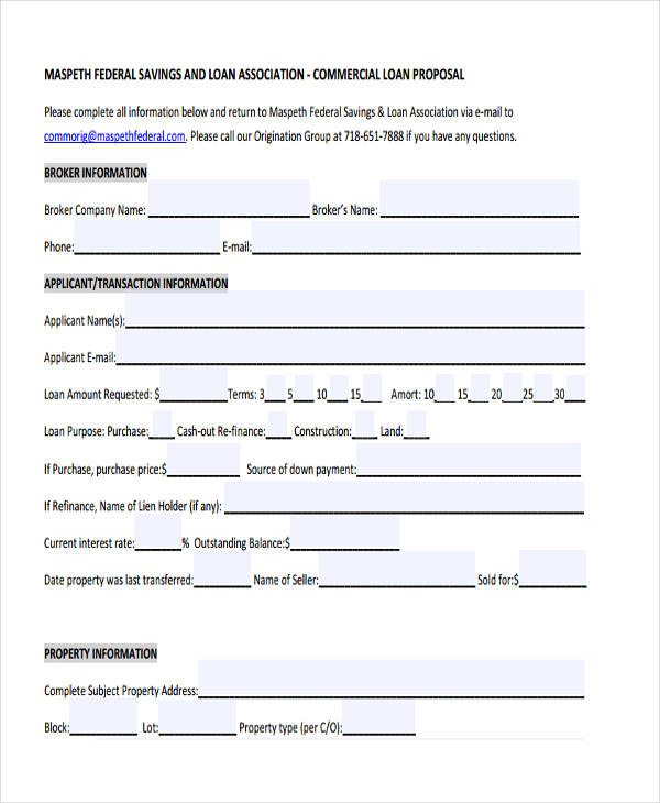 Free Business Loan Proposal Template