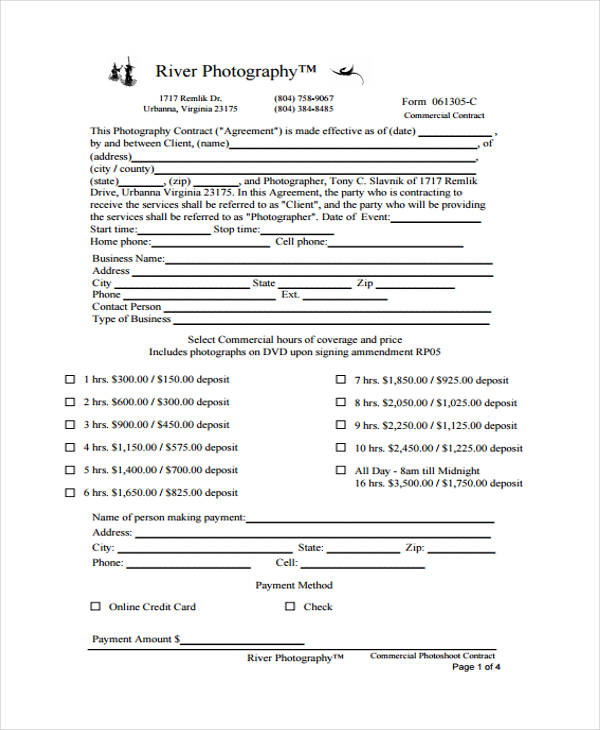 12+ Photography Contract Templates Free Sample, Example Format Download