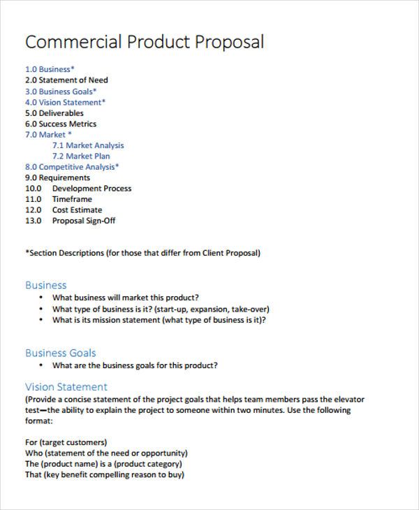 Product Business Proposal Templates 7 Free Word, PDF Format Download