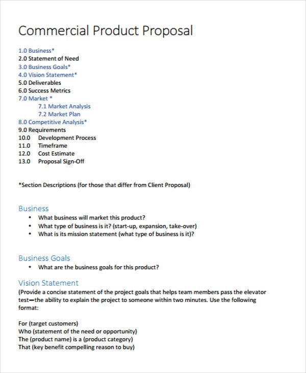 Product Business Proposal Templates 7 Free Word Pdf Format Download