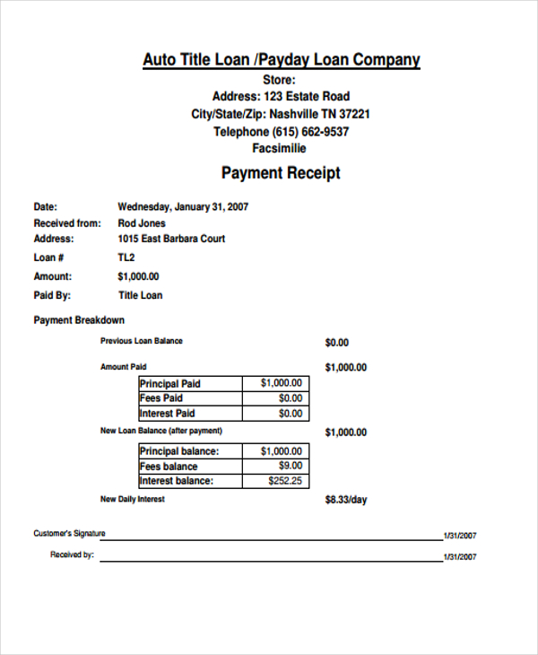 7+ Company Receipt Templates Free Sample, Example Format Download