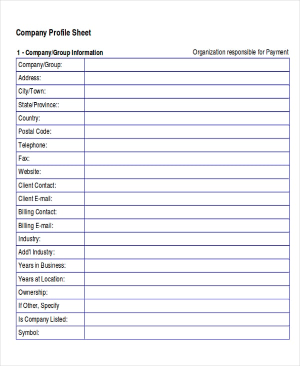 Company Information Form Template from images.template.net