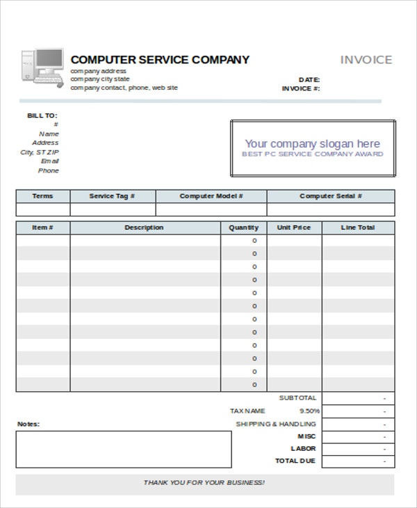 10+ Maintenance Invoice Templates - Free Sample, Example ...