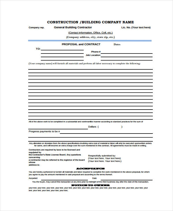 9+ Proposal Contract Templates - PDF, DOC