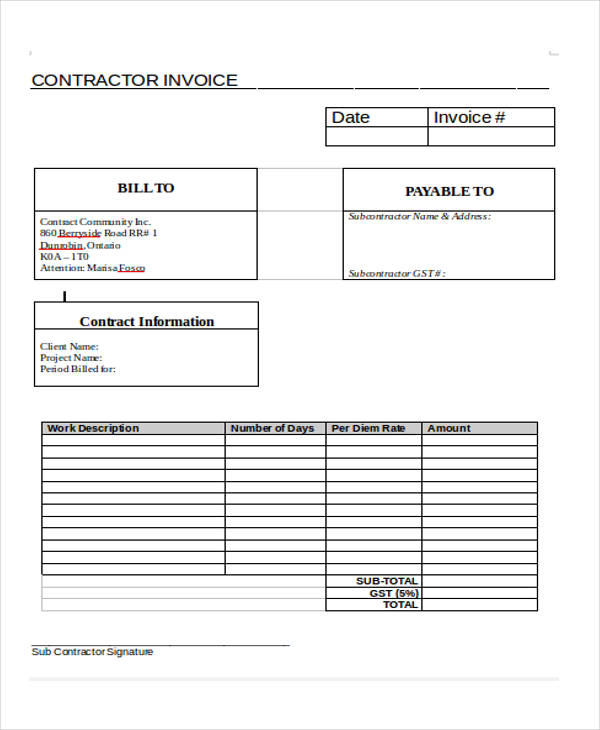 40 printable invoice templates word pdf ai google