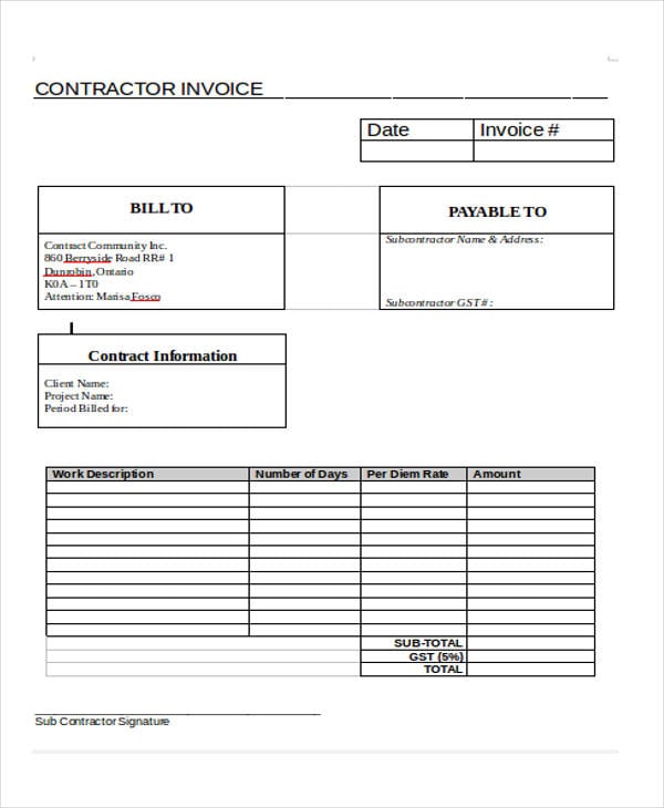 40+ Printable Invoice Templates - Word, PDF, AI, Google Docs