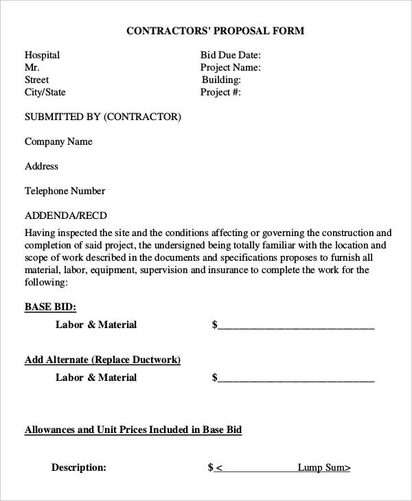 Proposal Agreement Template