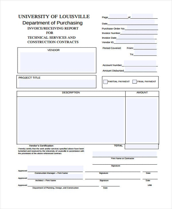 contracts invoice