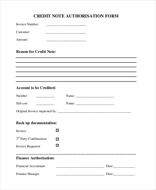 online invoice free form 7 Sample, Format Example Templates Free   Note Credit