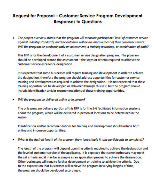 customer service research proposal