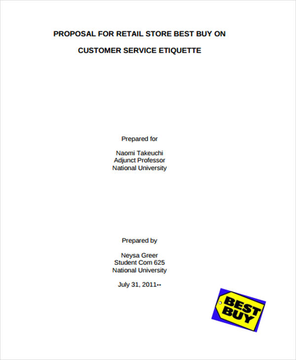 customer service research proposal sample