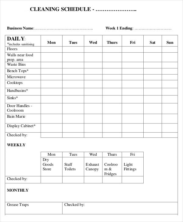 27+ Printable Schedule Templates