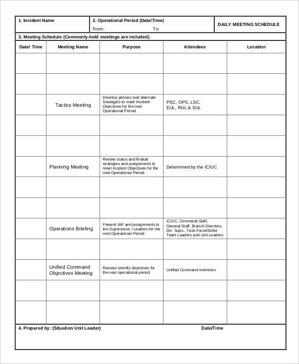 57+ Sample Schedules | Free & Premium Templates