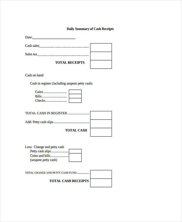 9 cash receipt templates free sample example format