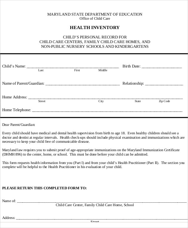 5 Daycare Inventory Templates Free Sample ,Example Format Download