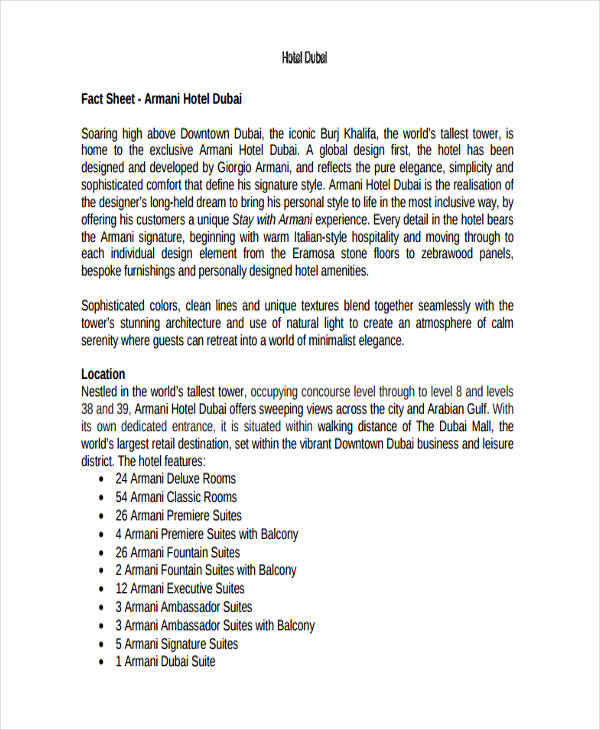 29+ Fact Sheet Formats